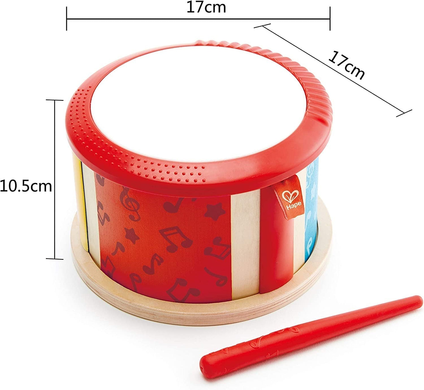 Hape doppelseitige Holztrommel | Musikspielzeug für Kleinkinder Jucarii Bebe Naty Shop