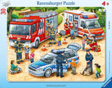 Ravensburger Puzzle für Kinder – 06144 Interessante Berufe – Rahmenpuzzle für Kinder ab 4 Jahren mit 30 Teilen Puzzle Naty Shop Blaugrün/Türkis