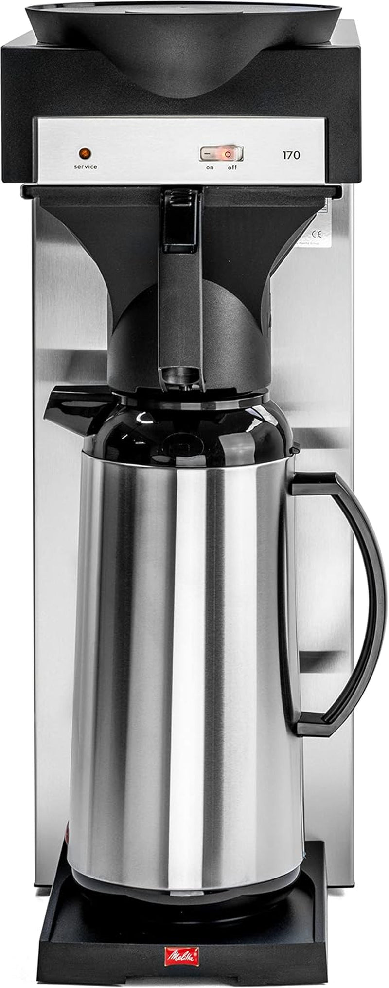 Professionelle Espressomaschine mit Filter 170 MT, isolierte Karaffe zur Aufbewahrung