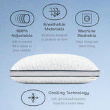 Coop Home Goods Eden Cool verstellbares Kissen, King-Size-Größe, verstellbarer Gel-Memory-Schaum, weicher, atmungsaktiver Lulltra-Stoff, ideal für alle Schläfer, umweltfreundlich, Naty Shop Standard-Kissen