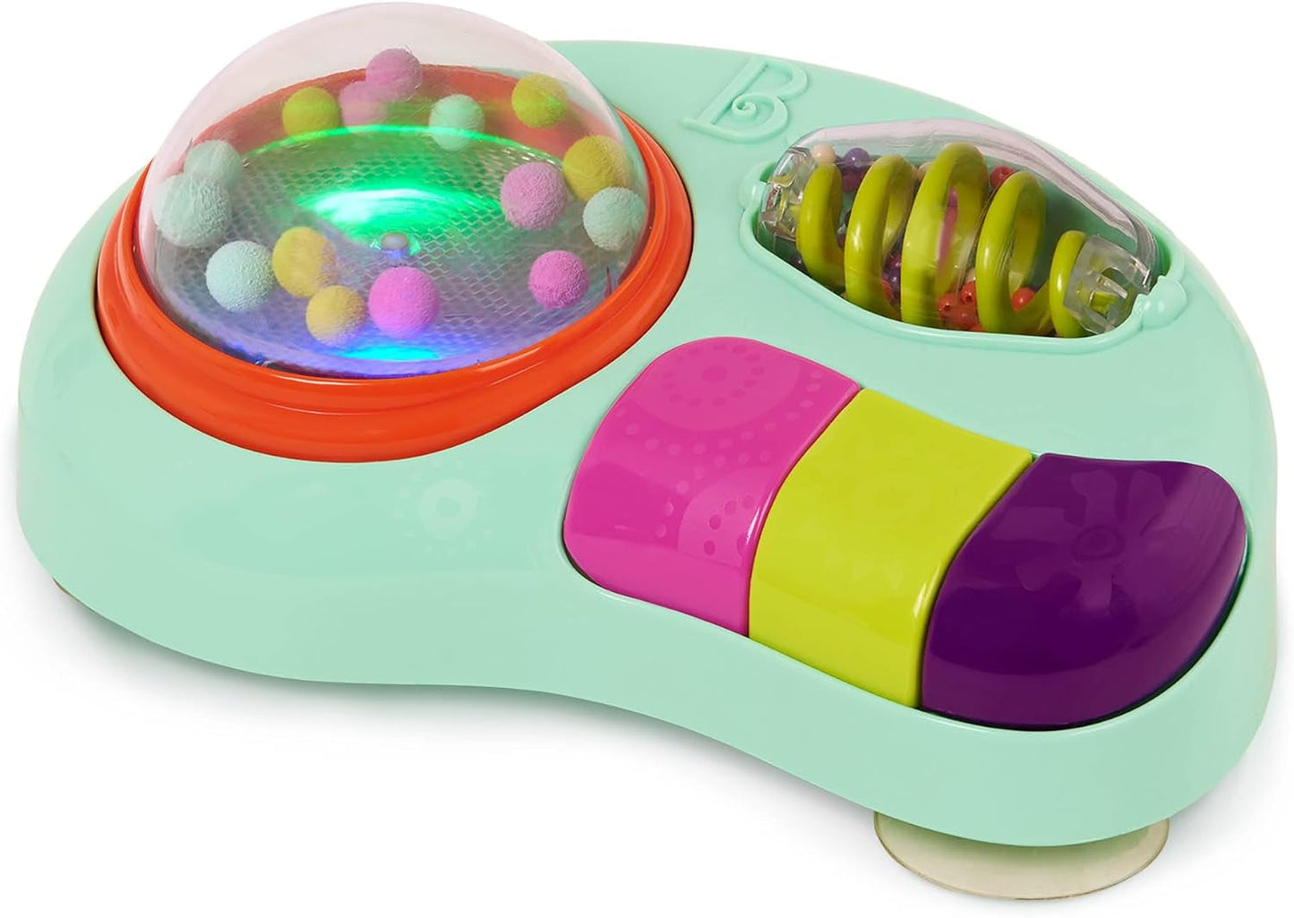 B. Spielzeug - Kinderhochstuhlspielzeug - Saugnapfspielzeug mit Musik, Lichtern, Geräuschen - Sinnesspielzeug - Kinderspielzeug mit motorischer Aktivität - ab 6 Monaten - Whirly Pop Bebe Naty Shop Lernspielzeug mit Saugnäpfen