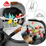 Fehn Baby-Mobile-Kette Panda Baby Mobile – Baby-Mobile-Kette mit süßen Figuren – flexibel hängendes Babyspielzeug – Kinderwagenspielzeug für Babys und Kleinkinder ab 0+ Monaten Babyspielzeug Naty Shop
