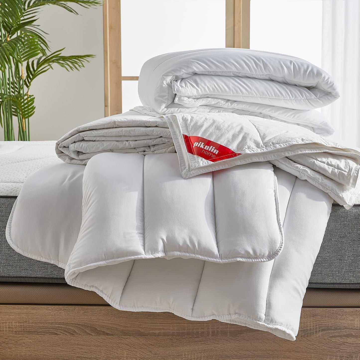 Pikolin Home – Anpassbares Laken aus 100 % Baumwolle, atmungsaktiv, langlebig und widerstandsfähig. Steppdecken und Steppdecken Naty Shop