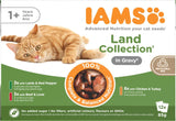 IAMS Delights Land Collection Nassfutter für Katzen – Multipack mit Fleischsorten (Lamm, Rind, Huhn und Pute) in Soße, Nassfutter für Katzen ab 1 Jahr, 12 x 85g