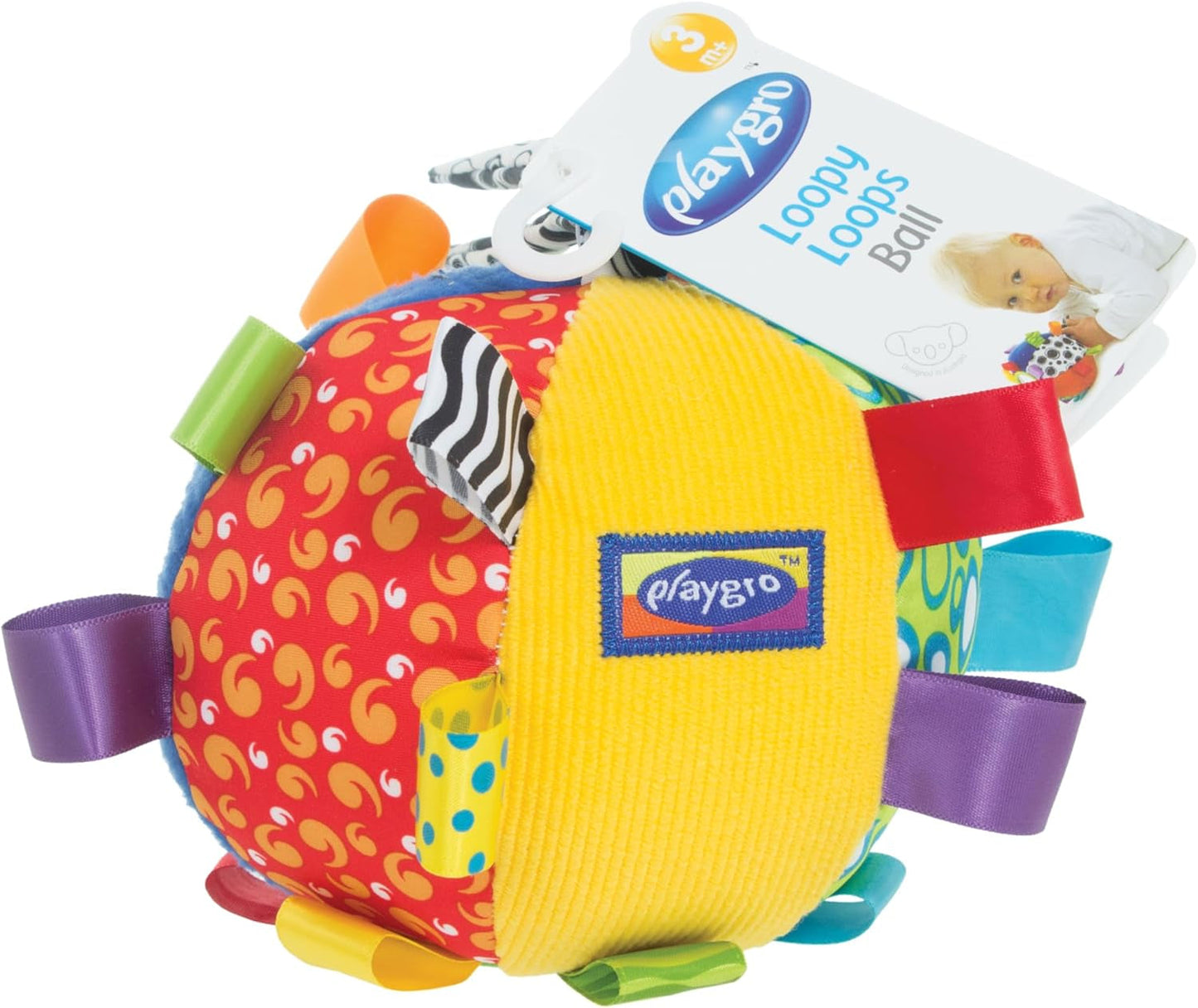Playgro Loopy Loops Kuschelball – Kuschelball für Babys – Babyspielzeug – Babyspielzeug – Spielzeug – Spielzeug – Buntes Babyspielzeug Naty Shop