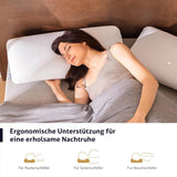 EGO HOME Kissen Memory Foam Weiches ergonomisches Kissen für Rückenschläfer Seitenschläfer Nackenstützkissen mit atmungsaktivem und waschbarem Bezug, Öko-Tex-zertifiziert, Nackenkissen 75 x 35 cm Perne Standard Naty Shop