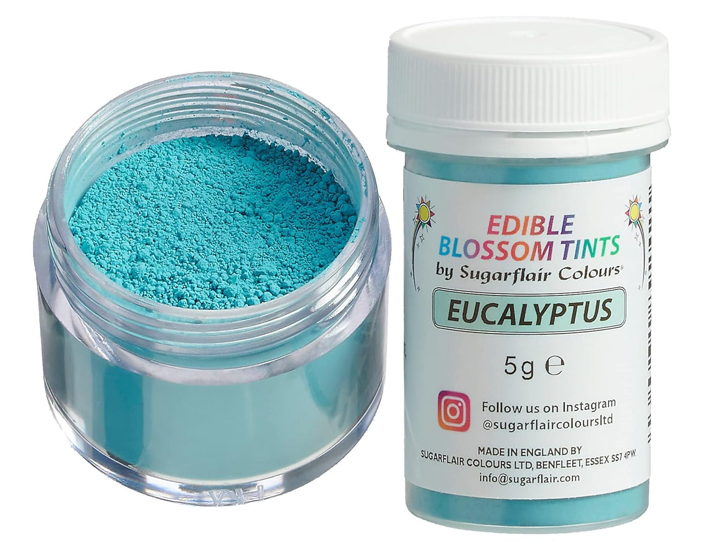 Sugarflair Blossom Tint Dust Eukalyptus-Lebensmittelfarbpulver – Lebensmittelfarbpulver für Kuchendekoration, Zuckerpaste, Fondant, Zuckerguss, Schokolade, Buttercreme, Macarons und mehr – 5 g