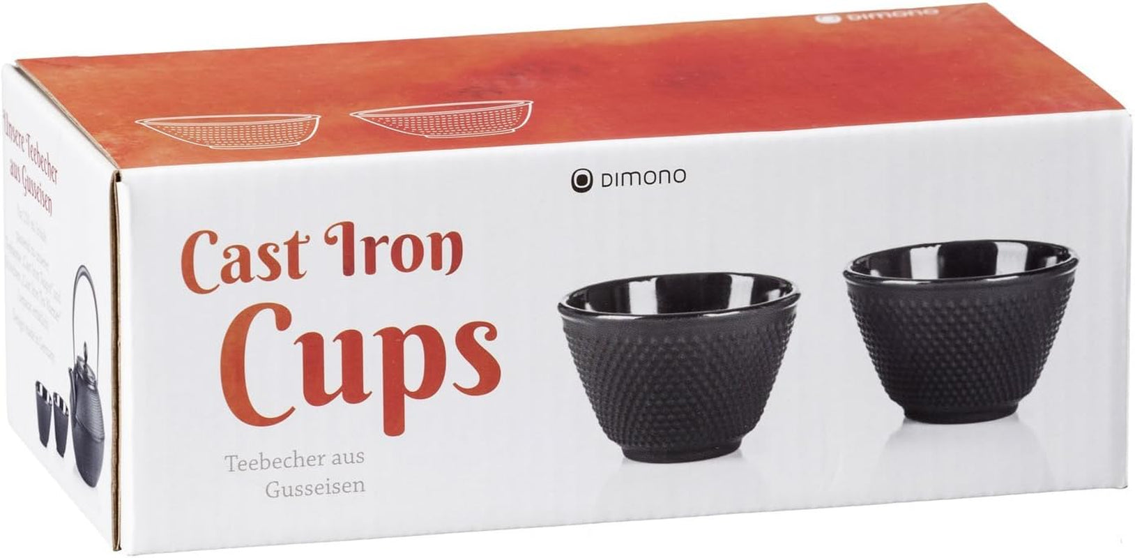 Dimono traditionelles Teeservice aus Gusseisen: Teekanne, Stövchen und 2 Teetassen