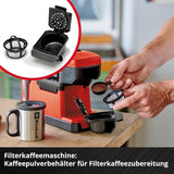 Akku-Espressomaschine Einhell TE-CF 18 Li-Solo Power X-Change (18 V, 240 ml Wassertank, für Filterkaffee und Kaffeekapseln, Tragegriff, inkl. Kaffeebecher mit Deckel, ohne Akku)