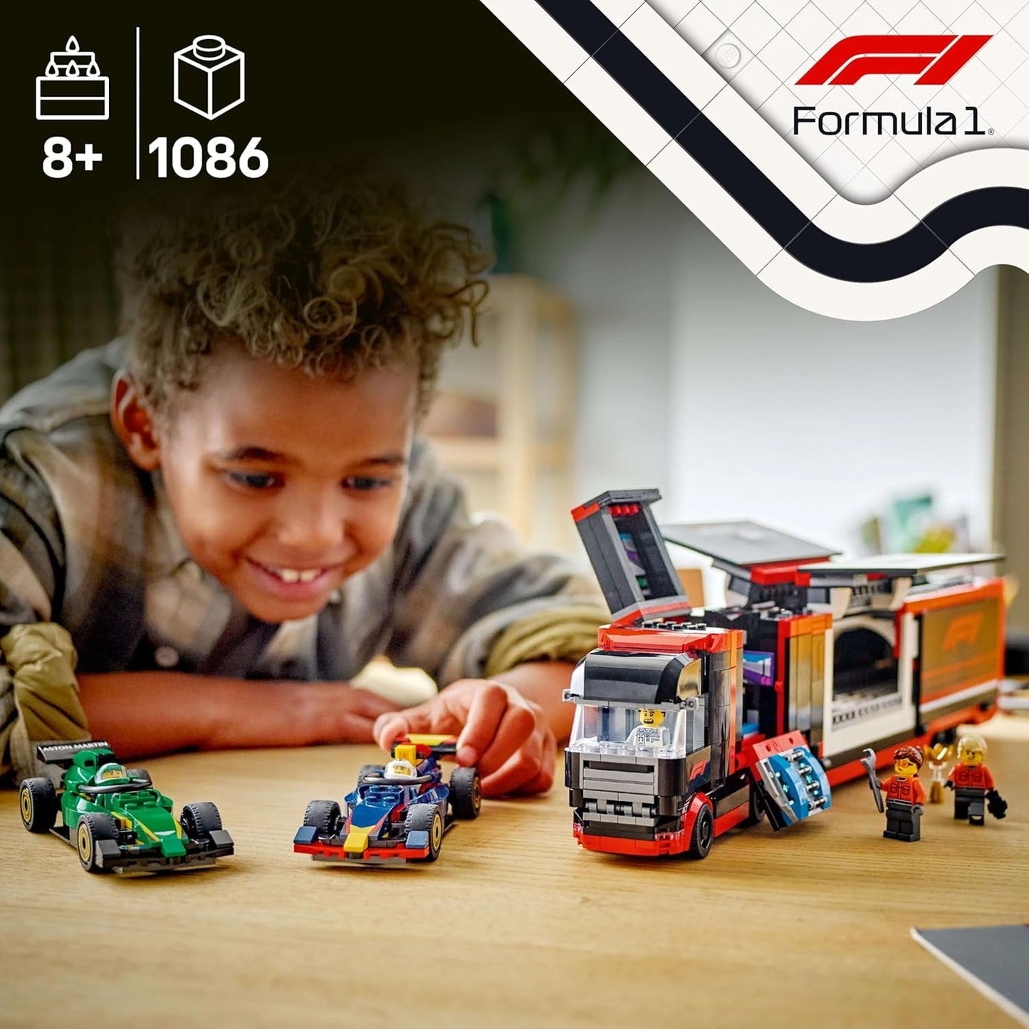 LEGO City F1 Transporter mit RB20 & AMR24 F1 Rennwagen – Spielzeugautotransporter für Red Bull & Aston Martin Formel 1 Teams – inkl. 5 Minifiguren – Geschenk für Jungen und Mädchen ab 8 Jahren 60445 Bausätze Besuchen Sie den LEGO-Store