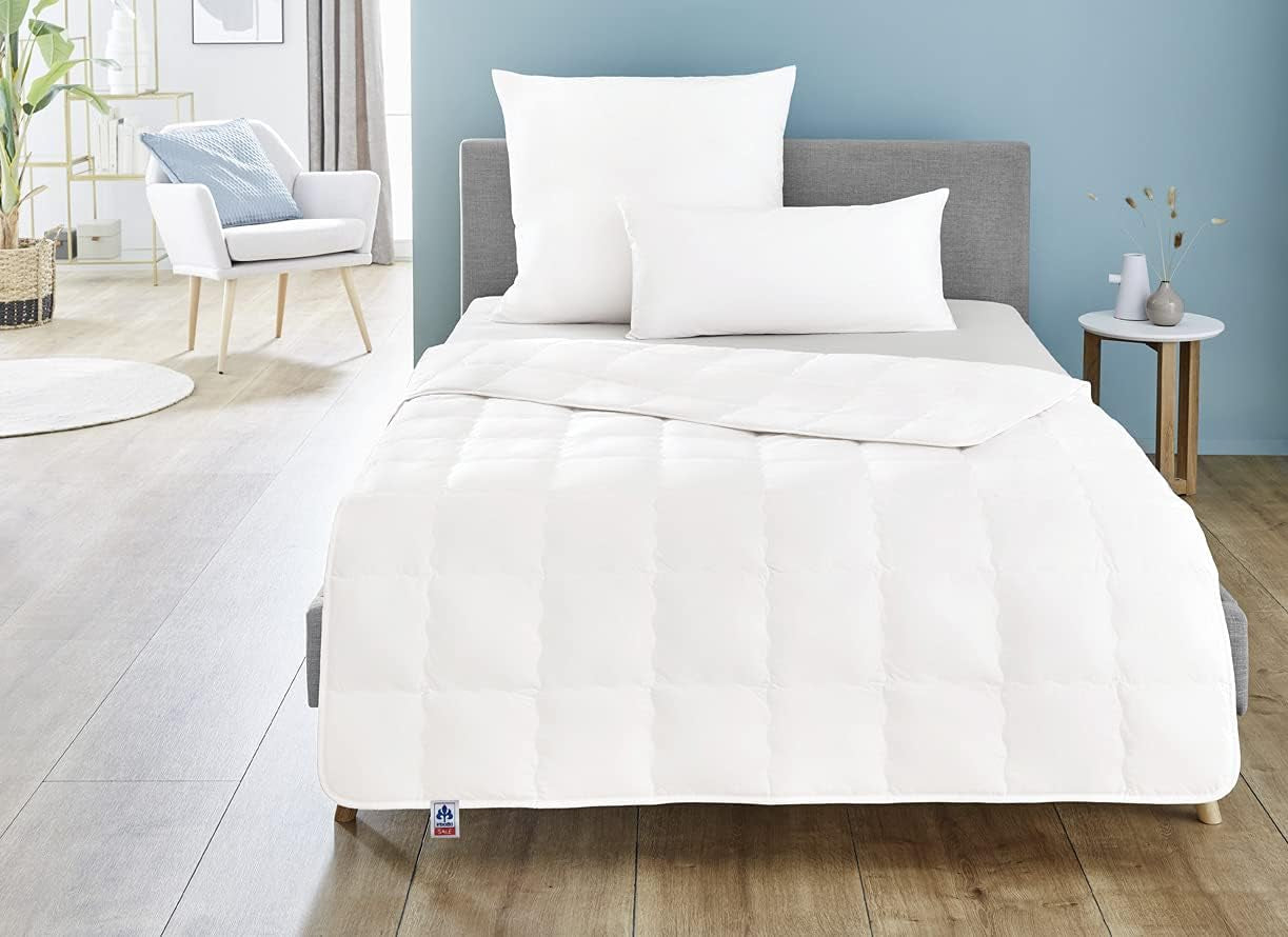 Irisette Quilt Wash-Seide – Made in Germany – Steppdecke aus 60 % Wildseide, 40 % Baumwolle, inkl. Aufbewahrungstasche, 135 x 200 cm, Öko-Tex-Zertifikat. Steppdecken und Steppdecken Naty Shop