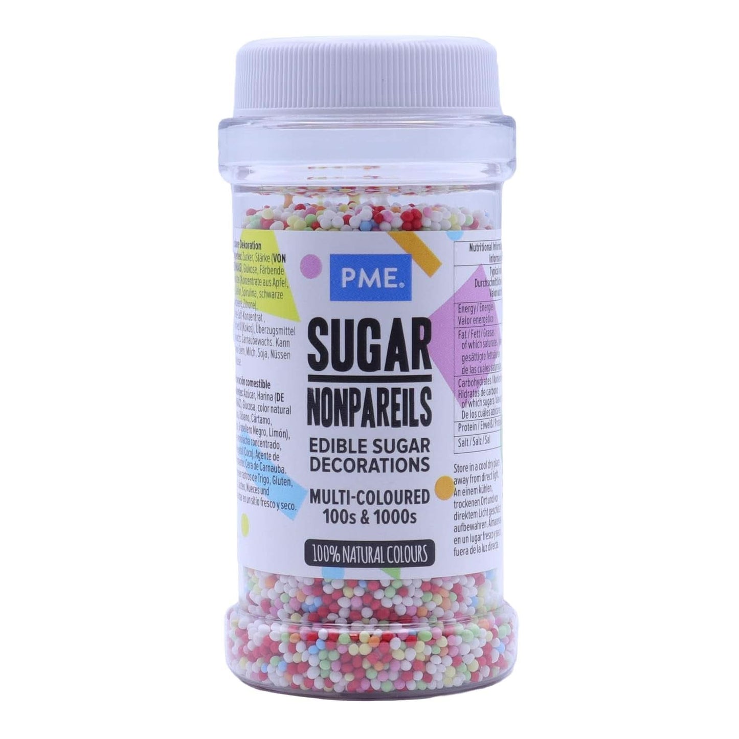 PME Nonpareilles Mehrfarbig, 80 Gramm Streusel Naty Shop