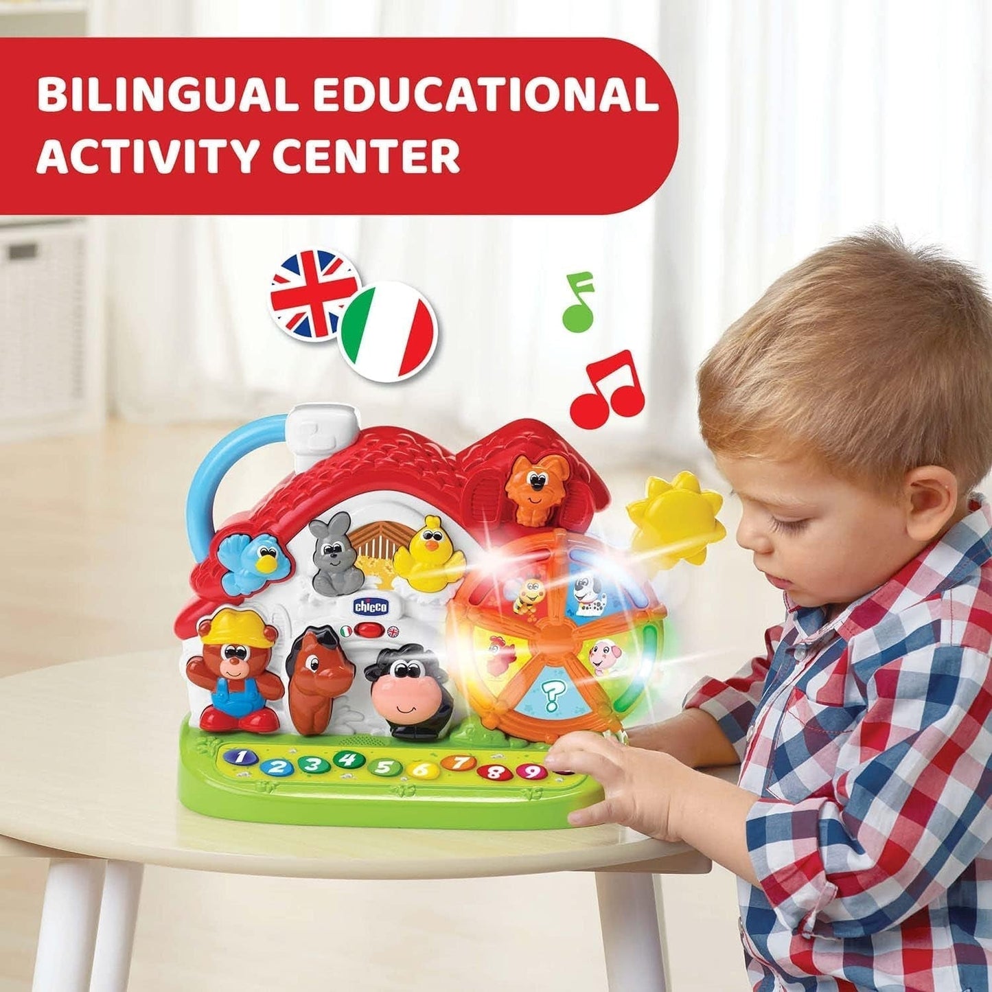 Chicco Ma New Farm, zweisprachig, stapelbar Naty Shop Babyspielzeug