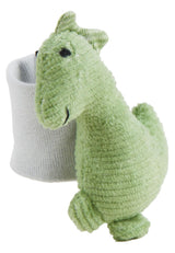 Sterntaler Dino Rexi Armrassel – Babyrassel aus weicher weicher Kordel – Babyhandrassel mit Gummiband – Babyspielzeug zum Spielen, Umarmen und Rasseln, steingrün Babyspielzeug Naty Shop