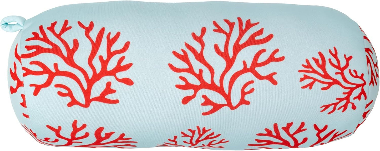 FISURA Strandkissen, Farbverlauf, 29 x 12 cm, Entspannungskissen, rosa, originelles Reisekissen, Polyester-Campingkissen, zerlegt, Naty Shop Corali Reisekissen