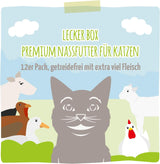 MjAMjAM – Premium-Nassfutter für Katzen – Köstliche Box 12er-Pack (12 x 200 g), getreidefrei mit extra Fleisch