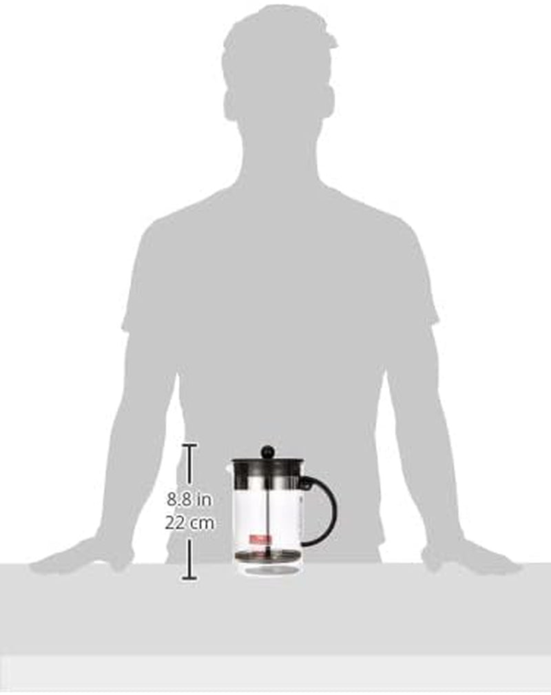 Bodum Kaffeemaschine 1582-01 bistroNOUVEAU (French-Press-System, spülmaschinenfest), 1,5 Liter, schwarz