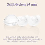 Lansinoh Stillhütchen 24 Mm (Größe 2), 2 Stück inkl. Aufbewahrungsbox - Angenehmes Tragegefühl - Trotz Anlegeschwierigkeiten Weiter Stillen Zubehör Essen und Stillen Bebe Naty Shop