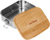 Tatonka Edelstahl-Lunchbox I Bambus-Lunchbox (800 ml / 1000 ml) – Brotbox mit Bambusdeckel und Schwingdeckel – unzerbrechlich, ungiftig, spülmaschinenfest, plastikfrei und BPA-frei. Frischhaltedosen Naty Shop 1000 ml