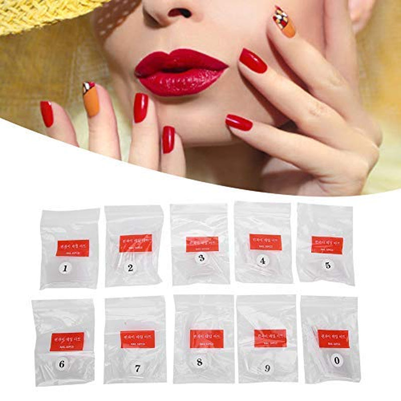 500 Stück künstliche Nagelspitzen, natürliche französische künstliche Nagelspitzen für Maniküre, L, DIY künstliche Nägel, ovales UV-Gel, Nagelzubehör für Frauen und Mädchen (natürliche Farbe)