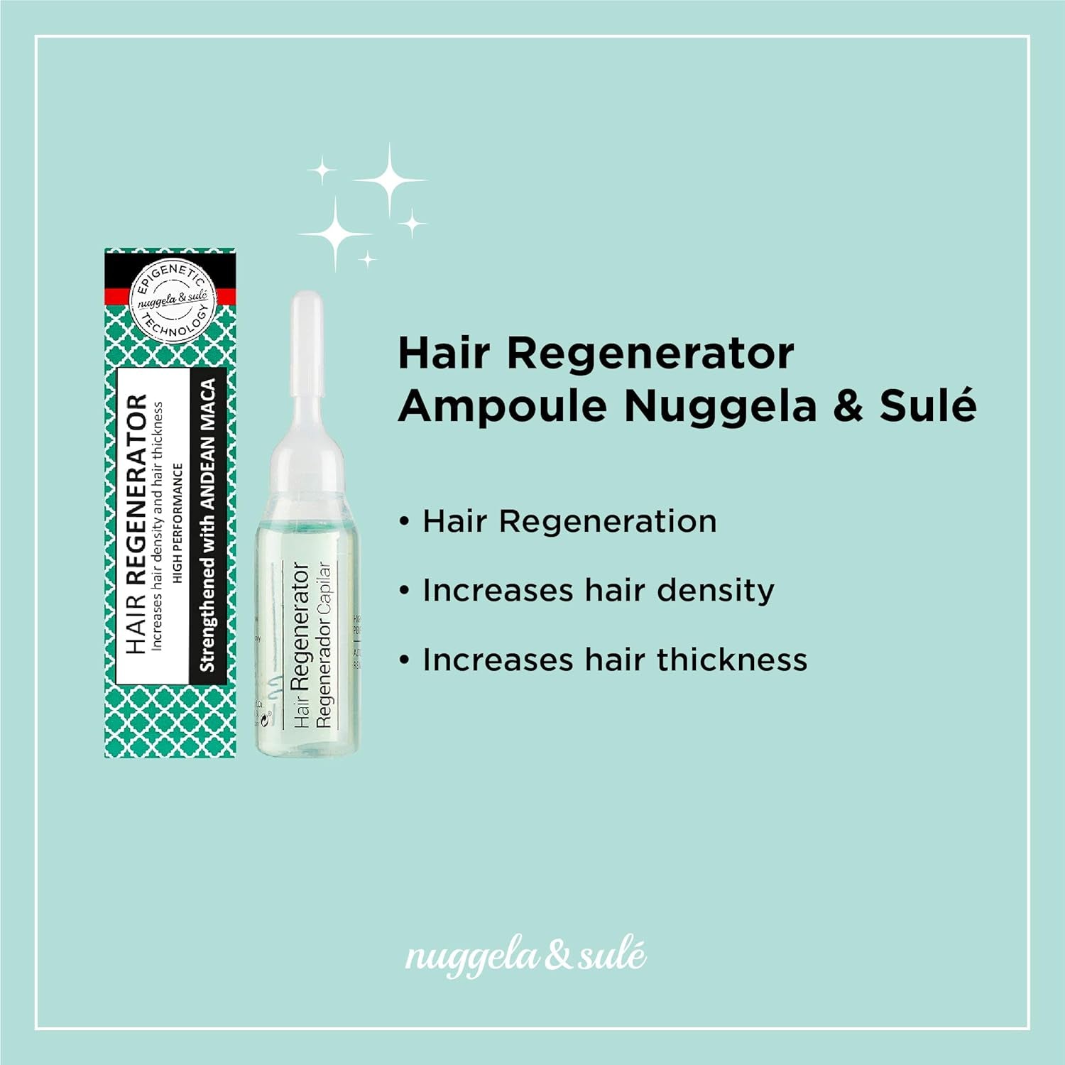 Nuggela & Sulé Haarspülungsampullen erhöhen die Haardichte und -stärke. Nuggela Haarpflege