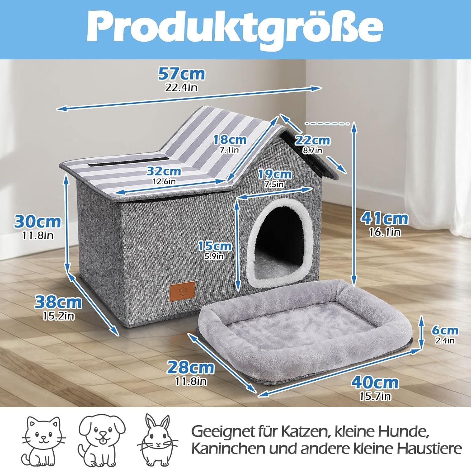 Decken und Möbel, Haustiere, Höhlen und Häuser, Katzen, Betten für Katzen, Katzenbetten, Matratzen