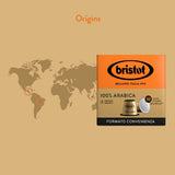 Bristot, 100 % Arabica-Kaffee – 120 Kapseln kompatibel mit Nespresso – Kaffeemischung aus Mittelamerika und Brasilien, Schokolade und Trockenfrüchtenoten – 4 Packungen je 30 Kapseln