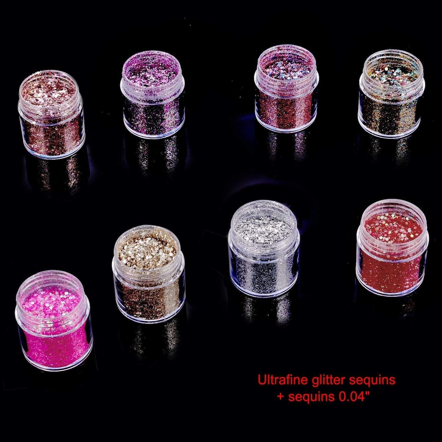 HOWAF 12 Boxen Nagelglitzer, Gesicht, Körper, Pinsel, Glitzer, Make-up, Nagelglitzer, Augen, Lippen, Haare, Körper, Dekoration, Halloween, Weihnachten, Festival, Maskerade, Make-up-Zubehör