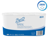 Scott® Essentialtm 8519 Toilettenpapier, 2-lagig, weiß, FSC-zertifiziertes Toilettenpapier aus recycelten Fasern, 64 Rollen x 350 Blatt (insgesamt 22.400 Blatt)