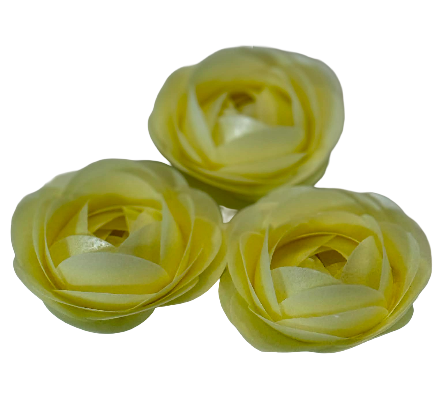 DulceVafa Essbare Waffeldekorationen Gelbe Rosen – Set mit 3 neapolitanischen Blumen, Durchmesser 8 cm