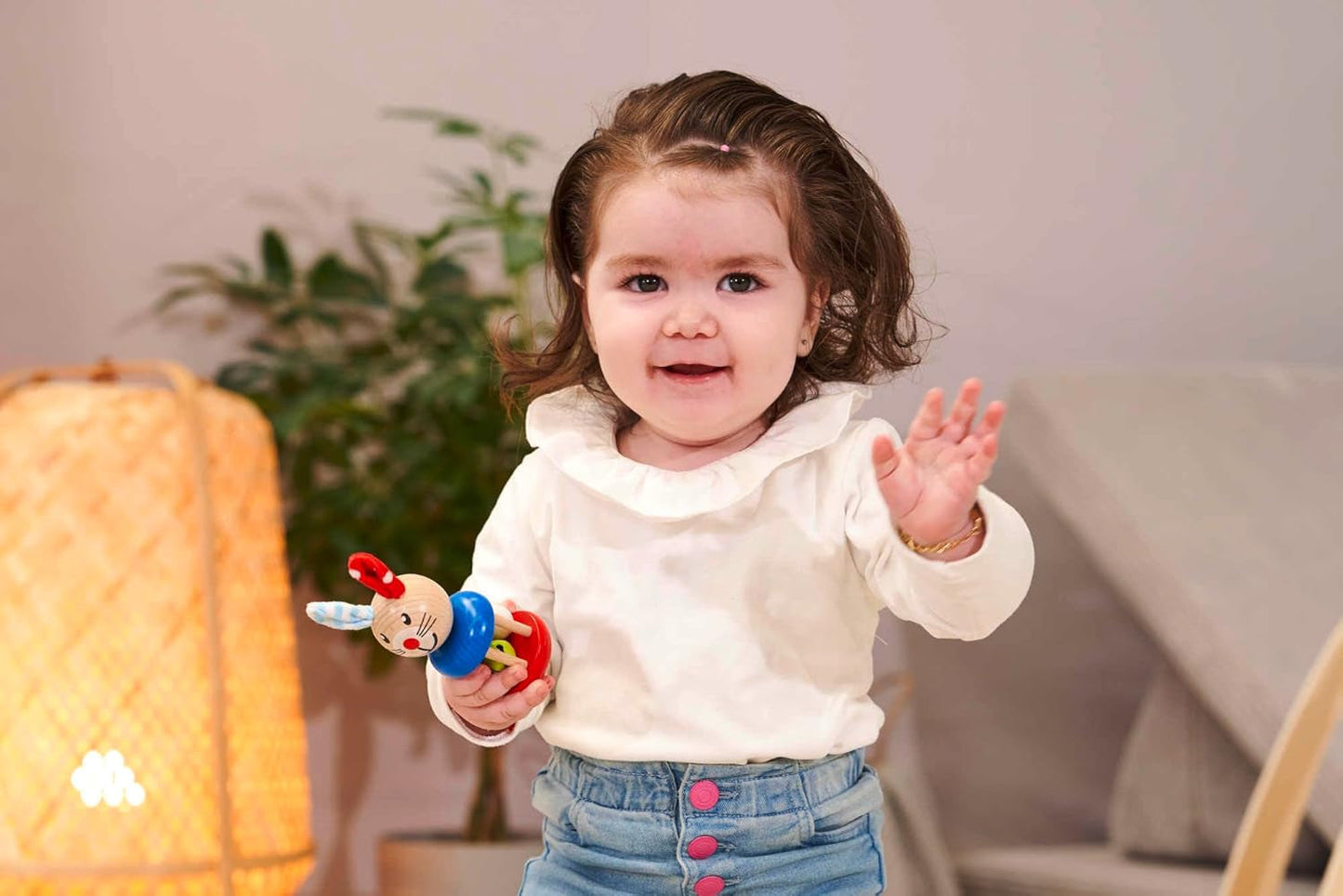 Eichhorn/Heros 100017013 - Rassel für Kinder, Muster - Hase Babyspielzeug Naty Shop