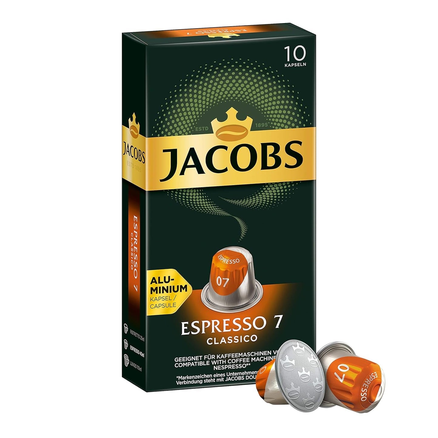 Kaffeekapseln Lungo Classico, Intensität 6 von 12, 20 Nespresso®* kompatible Kapseln, 10 x 20 & Kapseln Espresso Classico, Intensität 7.100 Nespresso®* kompatible Kaffeekapseln, 10x10 Getränke
