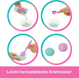 Barbie-Party-Puppe ausgepackt und Zubehör, Geburtstags-Haustier-Serie, 10 Überraschungs-Party-Stern-Set, inklusive Farbwechseleffekt und Kuchendekorationen JFG72