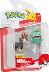 Pokémon PKW3583 – Battle Figure Pack – Leufeo & Bisasam, Offizielle detaillierte Figuren, je 5 cm Actionfiguren Naty Shop