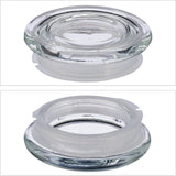 Relaxdays Vorratsdosen mit Deckel, 6er-Set, Glas, 1,3 l, achteckige Vorratsdosen, luftdichte Glasbehälter, klare Frischhalteboxen, Naty Shop