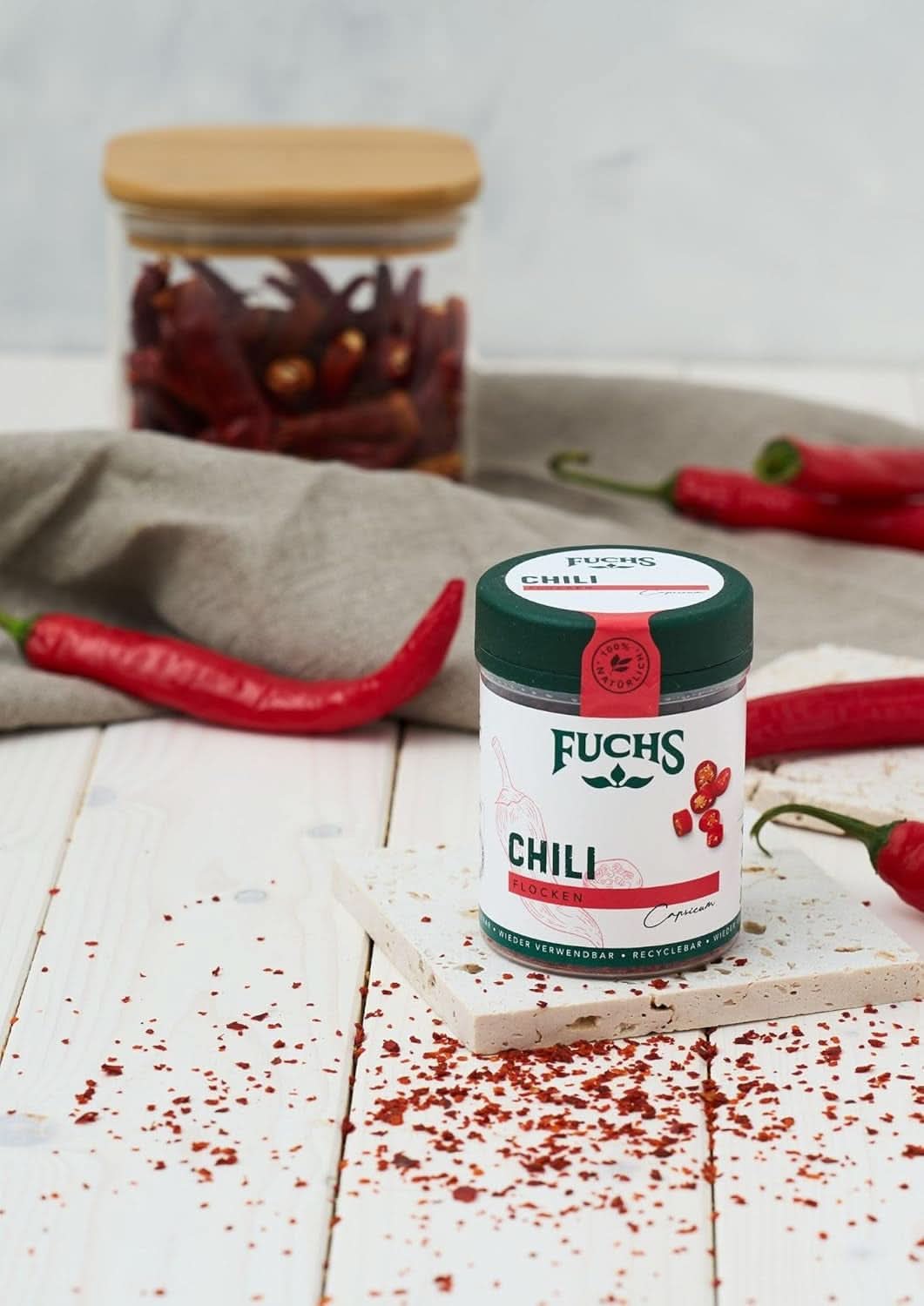 Fuchs Chiliflocken, 50 Gramm Gewürze Naty Shop