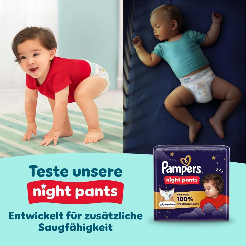 Pampers Premium Protection Pants Größe 5, 144 Windeln, 11 kg – 17 kg, mit 360°-Anpassung und weichen Anti-Leck-Bündchen für optimalen Komfort und Schutz