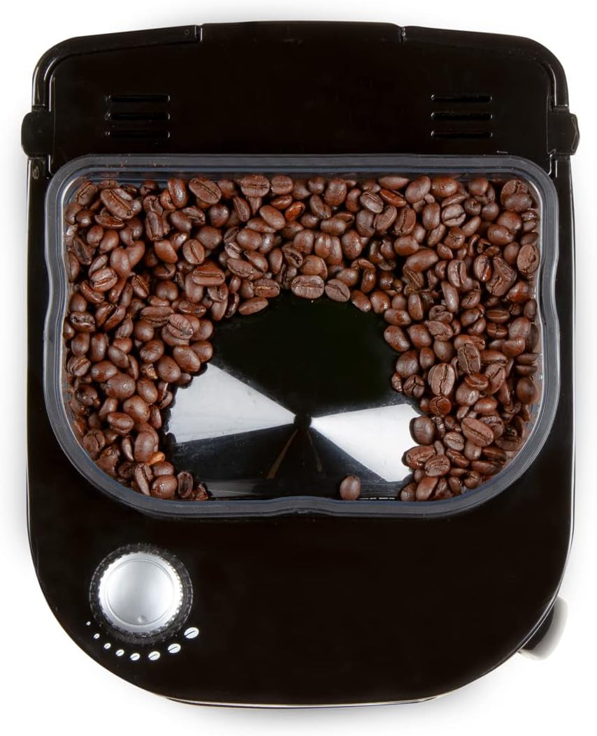 DOMO DO721K Espressomaschine „Grind and Brew“ – Bean-to-Cup-Funktion – LCD-Display – Für gemahlenen Kaffee oder ganze Bohnen – 1,5 l