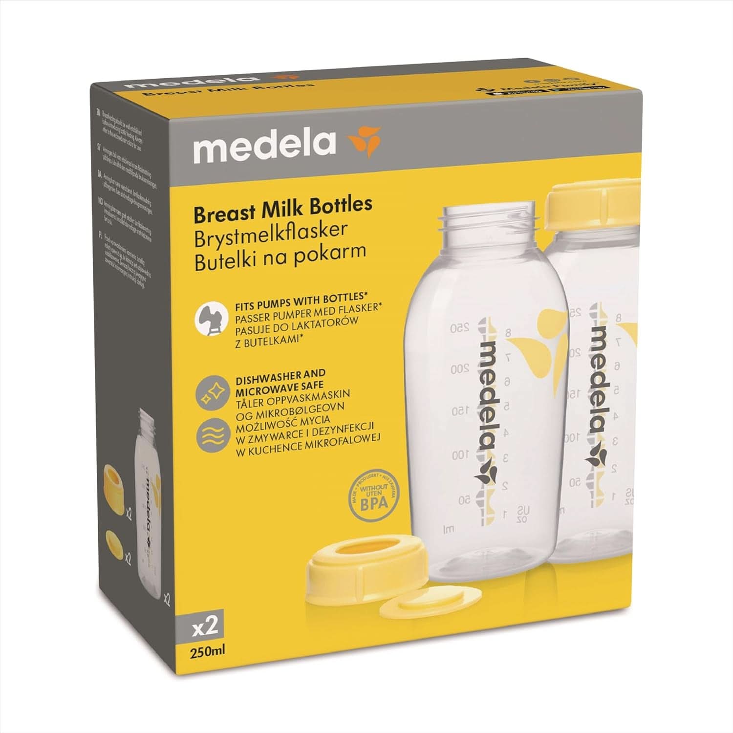 Medela 008.0137 Babyflasche mit Sauger, mehrfarbig Zubehör Essen und Stillen Bebe Naty Shop