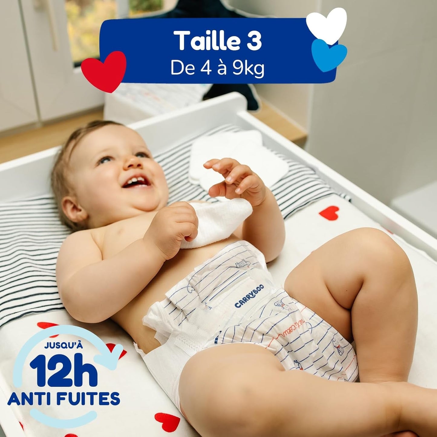 - Windeln, Größe 3 (4-9 kg) – gesund und sehr saugfähig – 12 Stunden auslaufsicher – keine unerwünschten Substanzen – hergestellt in Frankreich – erschwinglicher Preis – 150 Wegwerfwindeln