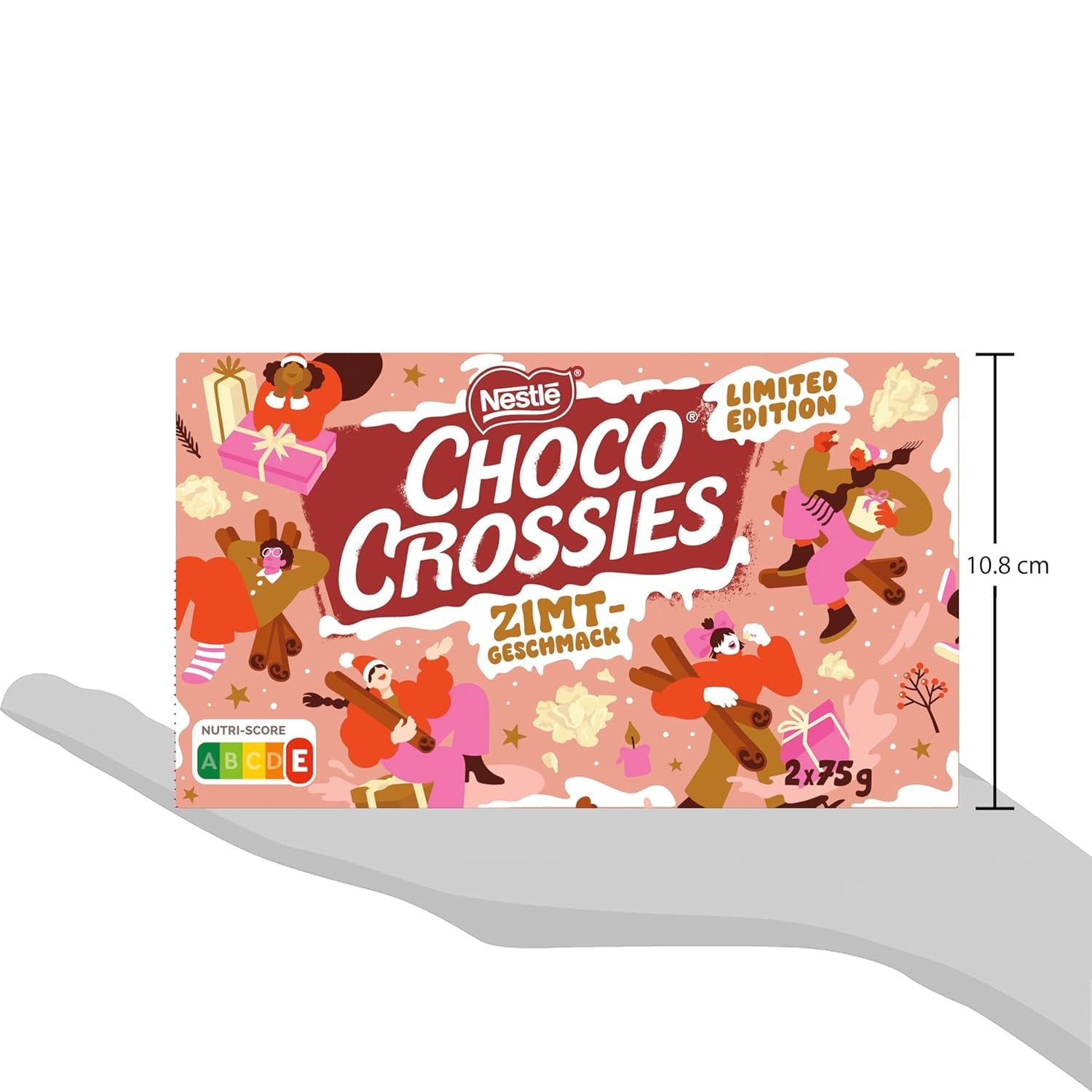 Leichte, knusprige Zimtflocken und knusprige Mandeln von Nestlé, überzogen mit einer zartschmelzenden weißen Glasur und Zimtgeschmack, 4er-Packung (je 2 x 75 g)