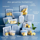 Stasher Bag Wiederverwendbarer Premium-Lebensmittelbeutel aus Silikon, halbe Gallone, blau, langlebig, backofen-, spülmaschinen- und gefriergeeignet, umweltfreundliche Lunchtasche, Lebensmittelzubereitung, 1893 ml, Aufbewahrungsboxen für Lebensmittel, Naty Shop