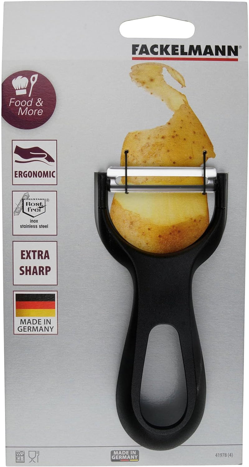 Fackelmann Sparschäler 13,5 cm, Schäler mit sehr ergonomischem und leichtem Griff Schäler Naty Shop