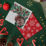 PAW – Airlaid-Servietten (40 x 40 cm) I 50 Stück I Perfekt für Weihnachten, Winter, Feiertage I Tischdekorationen für Heiligabend I Airlaid-Servietten in Stoffoptik Winterzweige I Winterzweige