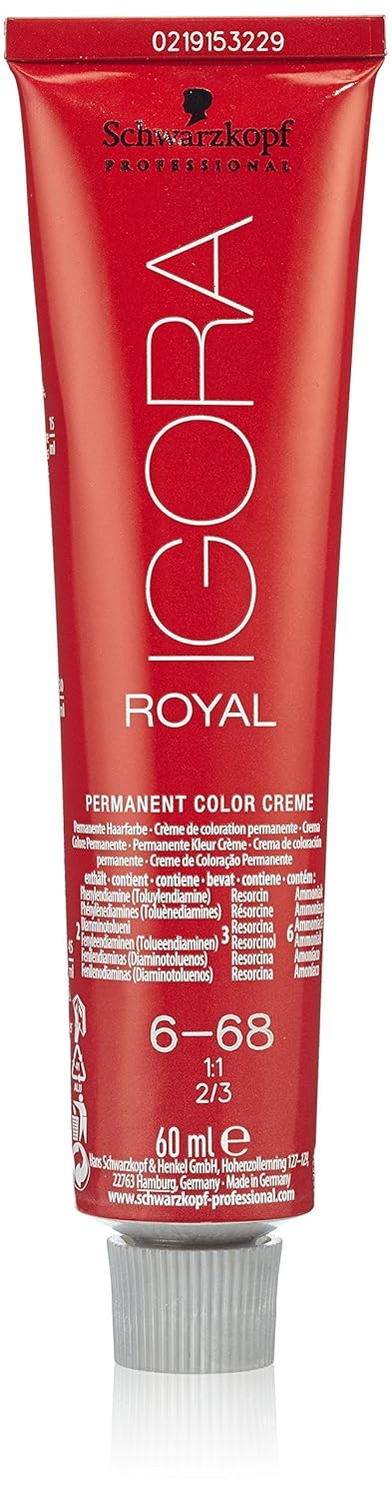 Schwarzkopf IGORA Royal Premium Haarfarbe 6-68 Dunkelblond Schokoladenrot 1 Packung (1 x 60 g) Naty Shop Haarfarbe Standardtitel