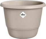 elho Amiga Round 30 – Blumentopf für drinnen und draußen – 100 % recycelter Kunststoff – Ø 29,5 x H 20,2 cm – Beige/Pilzbeige