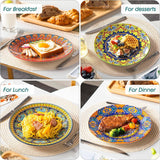 Speiseteller-Set für 6 Personen, vancasso KRVI Teller-Set für 6 Personen, Teller-Set Ø 27 cm, spülmaschinen- und mikrowellengeeignet, Pastateller, Frühstücksteller, Kuchenteller