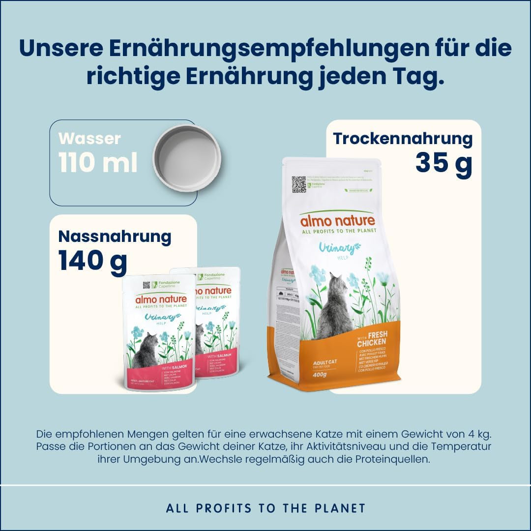 almo nature Functional Harnhilfe – Nassfutter für ausgewachsene Katzen mit Lachs – Unterstützt die Gesundheit der Harnwege – 30 Beutel à 70 g