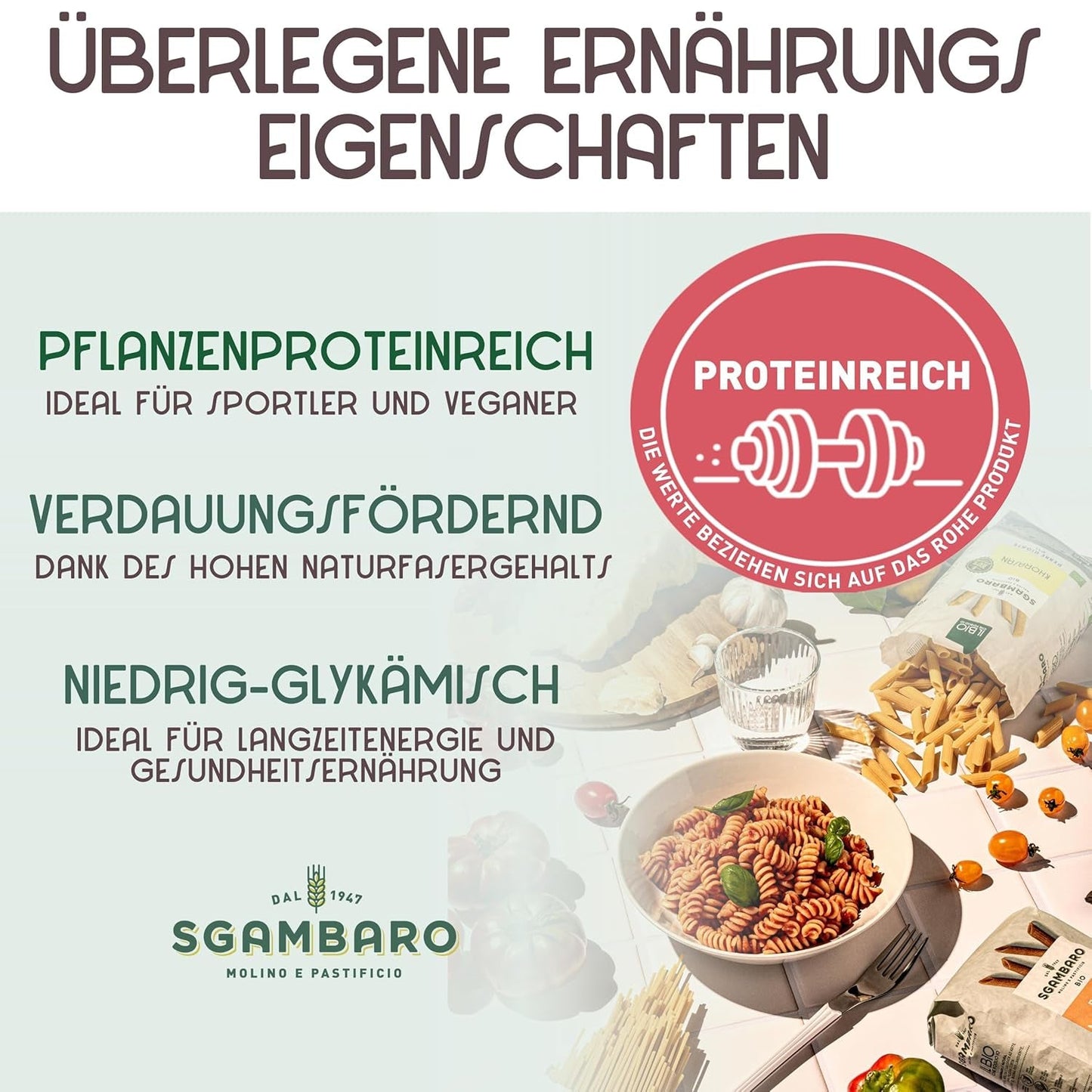 Bio-Penne-Rigate-Nudeln N.91 – 500 g mit Dinkelmehl, Linsenmehl und Quinoa-Mehl – ​​reich an Proteinen, Ballaststoff- und Proteinquelle