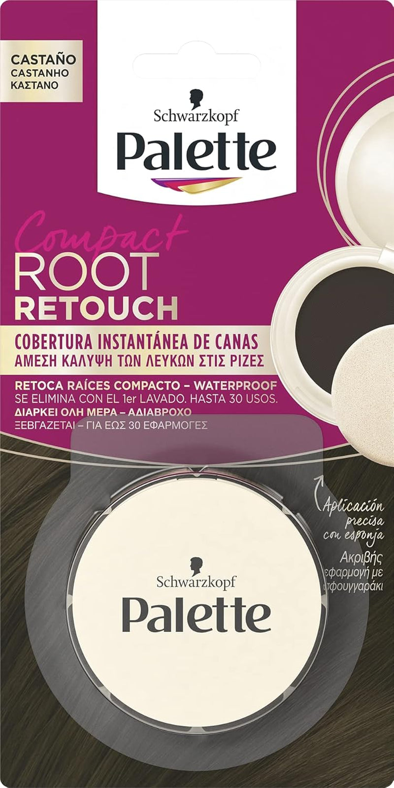 Palette Compact Root Retouch Retouch Root Powder, kompakt, kastanienbraun, 1 Stk. Haarfärbemittel Naty Shop
